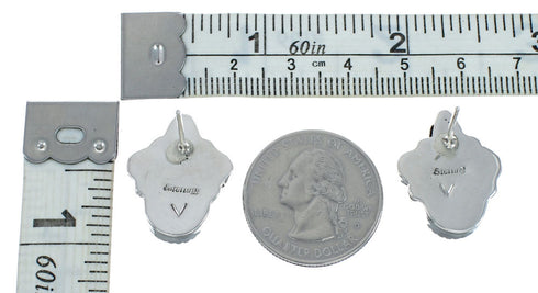 Sterling Silver Rhodochrosite Bead Post Earrings X10307